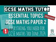 Video thumbnail for Practice Topics You NEED for The GCSE Maths Exam Paper 2 Monday 3rd June 2024 | Foundation