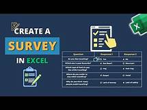 Video thumbnail for How to Create a Survey in Excel