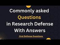 Video thumbnail for Oral Defense Questions And Answer | Typical asked Questions in research defense with answers