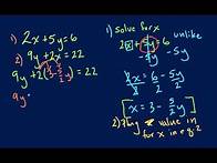 Video thumbnail for Solving Using Substitution Method Problem 1 (Tutor Zone)