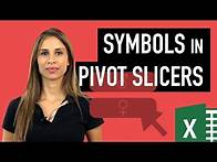 Video thumbnail for How to Use Symbols and Icons Instead of Text in Excel Slicers