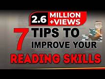 Video thumbnail for How to Improve Reading Skills? | 7 Speed Reading Techniques | Exam Tips | LetsTute