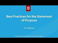 Video thumbnail for Writing your Statement of Purpose