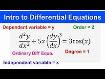 Video thumbnail for 🔵01 - Differential Equations, Order, Degree, Ordinary and Partial Differential Equation