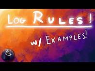 Video thumbnail for Logarithms explained: Log Rules With Examples!
