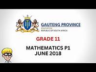 Video thumbnail for Grade 11 June Maths Exam | 2018 | Gauteng