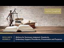 Video thumbnail for Litigation Fundamentals | Motions for Summary Judgment