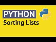 Video thumbnail for How to Sort Lists in Python - Python Tutorial for Absolute Beginners | Mosh