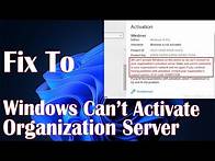 Video thumbnail for Unable To Activate Windows 10 Organization Server Error - How To Fix