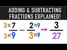 Video thumbnail for Adding and Subtracting Fractions with Unlike Denominators!