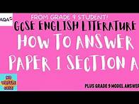 Video thumbnail for AQA GCSE LIT | How to answer Paper 1:Section A | Grade 8/9 Model answer