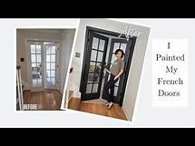 Video thumbnail for I PAINTED MY FRENCH DOORS BLACK | DIY QUICK AND EASY PAINT USING MASK AND PEEL