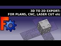 Video thumbnail for FreeCAD 3D to 2D Export in DXF for Laser Cut or CNC. Learn the basics for Beginners