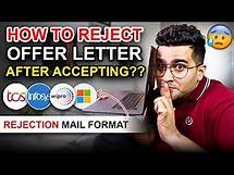Video thumbnail for HOW TO REJECT OFFER LETTER AFTER ACCEPTING 😳 REJECTION MAIL FORMAT ✅