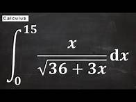 Video thumbnail for Definite Integral With U-Substitution