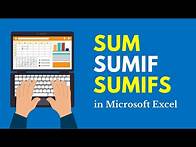 Video thumbnail for How to Sum Cells in Microsoft Excel (SUM, SUMIF, SUMIFS Functions)