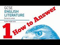 Video thumbnail for How to Answer the Extract Question AQA Literature Paper 1 8702