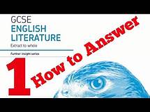Video thumbnail for How to Answer the Extract Question AQA Literature Paper 1 8702