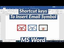 Video thumbnail for Shortcut key to Insert Email Symbol in MS Word | Character code to Insert Email Symbol in MS Word