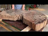 Video thumbnail for From Rotten Wood to Amazing Coffee Table: A Young Carpenter's Skillful Transformation