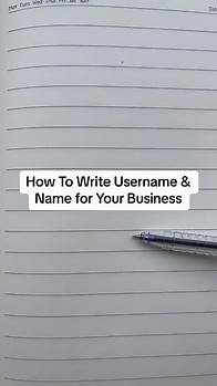 Video thumbnail for How to Write a Memorable Username & Name for Your Business