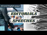 Video thumbnail for (9093) Conventions - Editorials, Speech