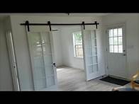 Video thumbnail for Converting old French doors to barn doors.