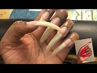 Video thumbnail for Extremely Long Natural Curve Nails | Nail Shop Vlog