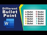 Video thumbnail for how to add different bullet point in Microsoft word