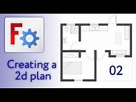 Video thumbnail for FreeCAD Arch - Creating 2D Plan - 02