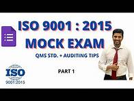 Video thumbnail for 20 QA on ISO 9001:2015 Latest Quality Management System| MockTest/Exam_ link in Description|Part1