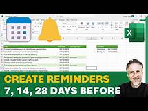 Video thumbnail for How to Create Reminders in Excel | Due Date Reminder Formula | Conditionally Format Before Expired