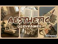Video thumbnail for Aesthetic Username Ideas | pt. 1