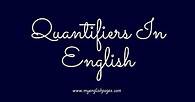 Video thumbnail for Grammar Lessons: Defining Quantifiers In English