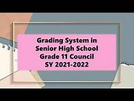Video thumbnail for The Grading System in the Senior High School Based on DepEd Order No. 031, s. 2020