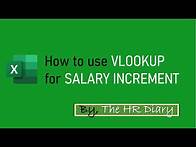 Video thumbnail for How to use VLOOKUP for SALARY INCREMENT