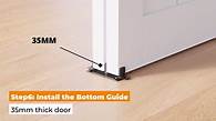Video thumbnail for 6FT Bypass Door Hardware, Closet Door Track Kit, Top-Mounted Style, Made of Heavy Duty Aluminum, Smoothly and Quietly, for 2 Doors System - Fit Min Door Panel Width of 36.5in, Silver