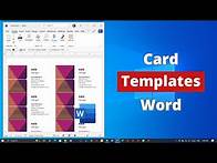 Video thumbnail for How to Make Card Tamplates on Microsoft Word