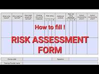 Video thumbnail for Risk assessment form | How to fill
