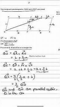 Video thumbnail for Vectors GCSE Maths exam question #gcsemaths #maths #edexcel #aqa #vectoralgebra #vectors #mockexam
