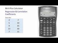 Video thumbnail for BAII Plus - Correlation and regression coefficients