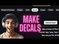 Video thumbnail for How to Make and Upload Decals in Roblox Mobile or PC (Roblox Studio Decals Guide)