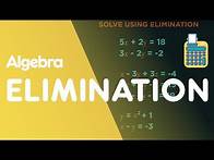 Video thumbnail for Simultaneous Equations By Elimination | Algebra | Maths | FuseSchool