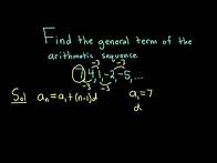 Video thumbnail for How to Find the General Term of an Arithmetic Sequence