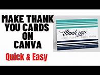 Video thumbnail for HOW TO MAKE THANK YOU CARDS ON CANVA 2024