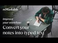 Video thumbnail for How to convert your notes into text in the desktop app | Using reMarkable