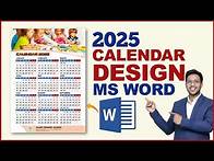 Video thumbnail for Complete 2025 Calendar Design Tutorial in MS Word | Calendar Design in MS Word