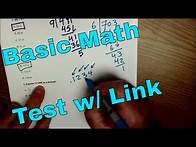 Video thumbnail for Free Basic Math Practice Test