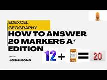 Video thumbnail for HOW TO ANSWER A-LEVEL GEOGRAPHY 20 MARKERS (A* LEVEL ANSWERS) - Last-minute panic revision!
