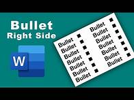 Video thumbnail for how to put bullet points on the right side in microsoft word